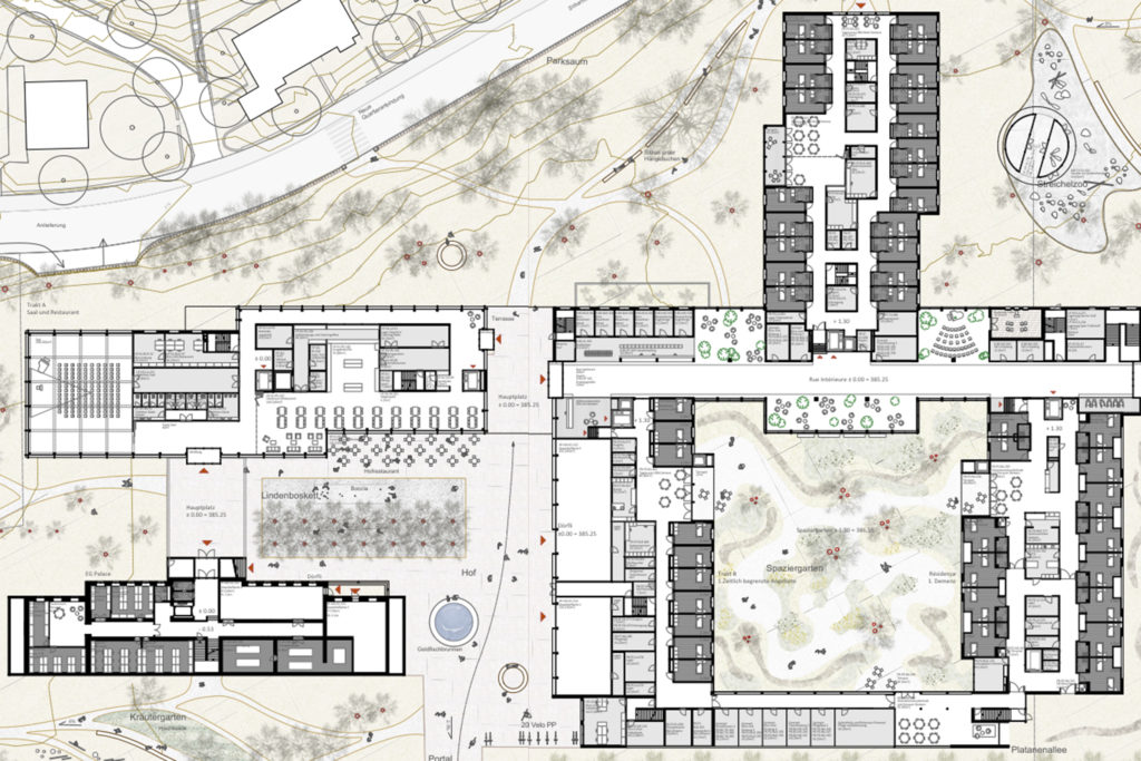 Grundrissplan 1. EG, Graber Pulver Architekten