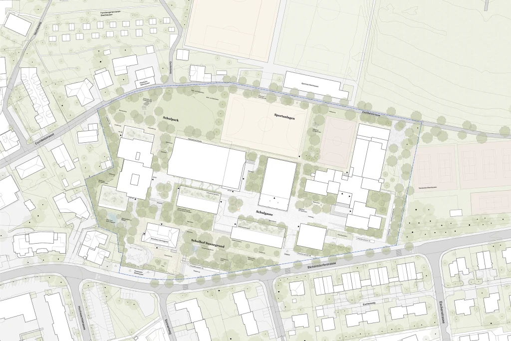 Situationsplan Schulareal Sunnegrund